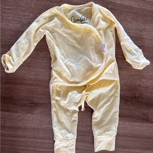 Bonsie Newborn Footless Yellow skin to skin Onesie